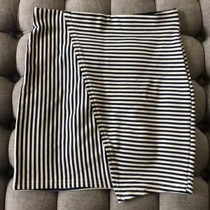 Striped pencil skirt